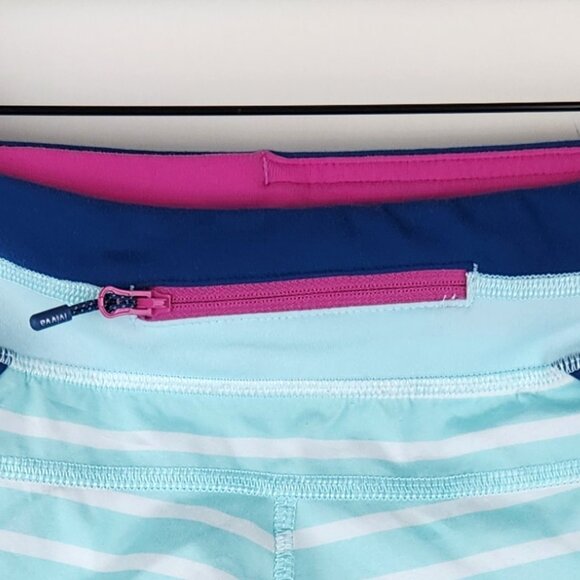 Ivivva by Lululemon Striped Workout Athletic Lined Shorts sz 12 - Picture 3 of 8